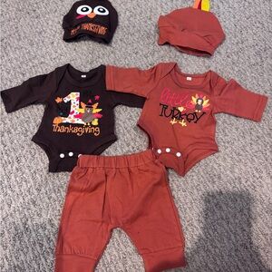 Thanksgiving Baby Outfit Set- 1st Thanksgiving